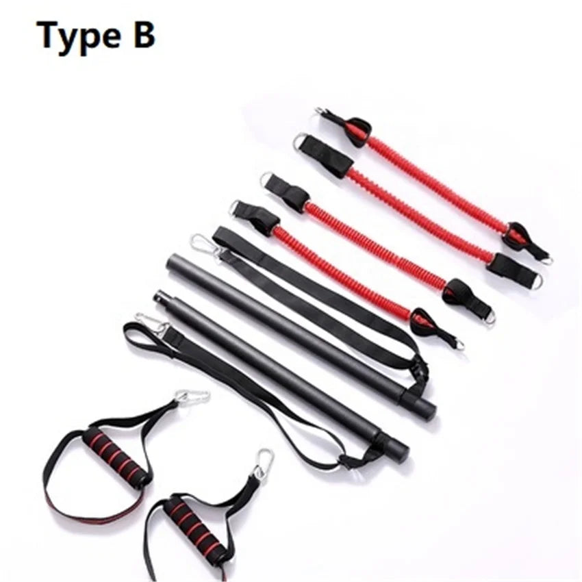 Transform Your Home Workouts with the Versatile Muscle Tension Bar and Resistance Bands - Ultimate Body Workout Fitness Equipment!