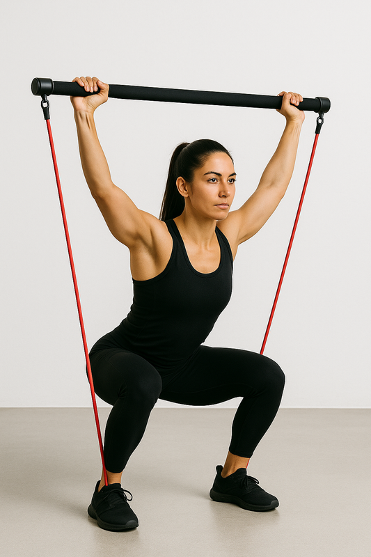 Transform Your Apartment Workouts with the Reformer Bar with Resistance Bands