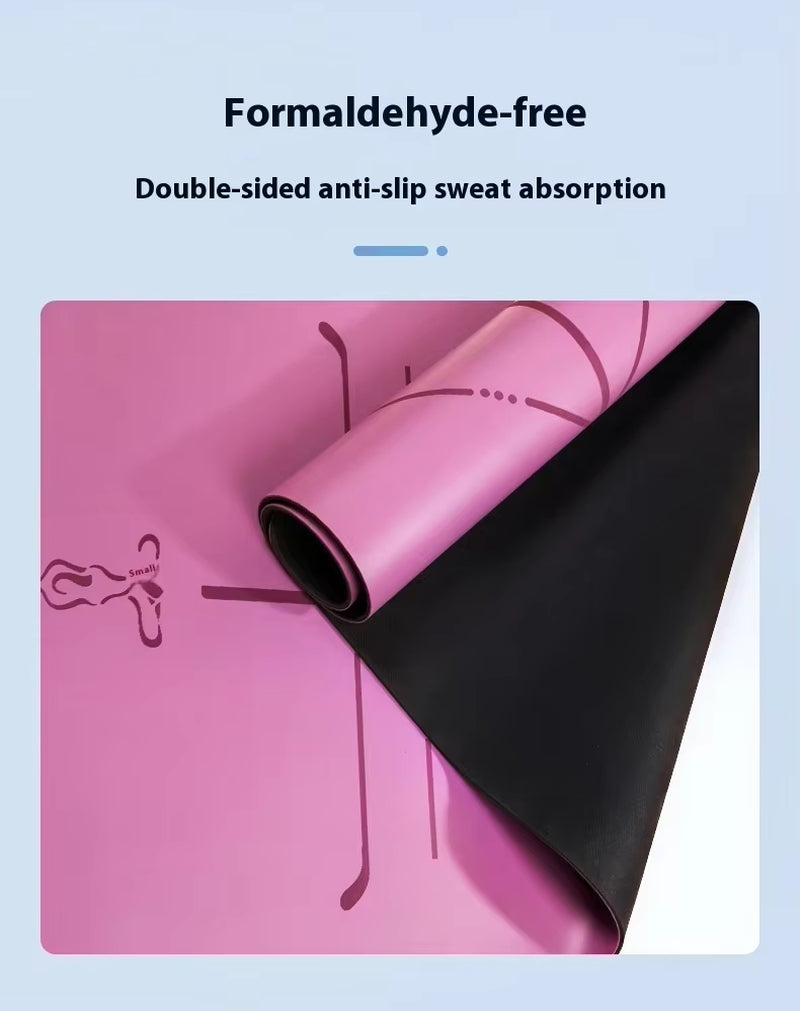 ‌3Mm Thick Natural Rubber Yoga Mat with PU Surface, Non-Slip & Odorless, Custom Logo for Fitness/Pilates ‌
