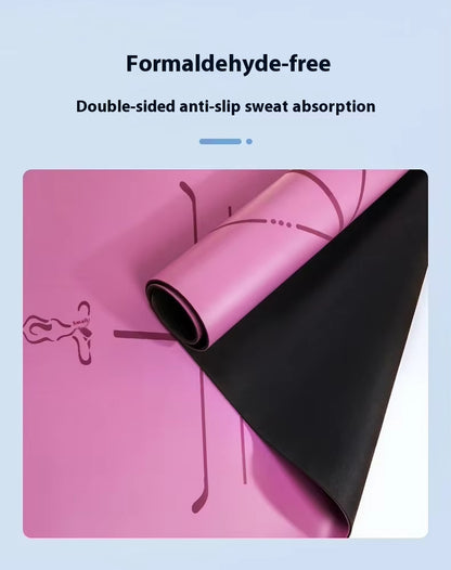 ‌3Mm Thick Natural Rubber Yoga Mat with PU Surface, Non-Slip & Odorless, Custom Logo for Fitness/Pilates ‌