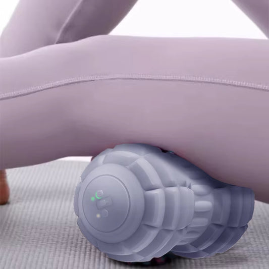 Electric Peanut Ball Deep Tissue Vibration Massage Shoulder, Neck and Waist Muscle Relaxation Silicone Fascia Massage Ball