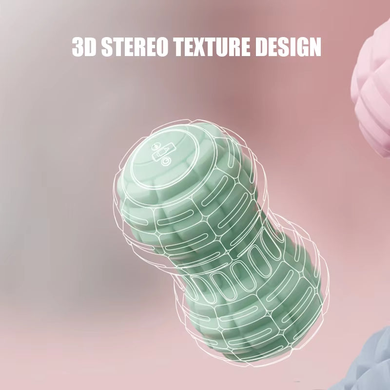 Electric Peanut Ball Deep Tissue Vibration Massage Shoulder, Neck and Waist Muscle Relaxation Silicone Fascia Massage Ball