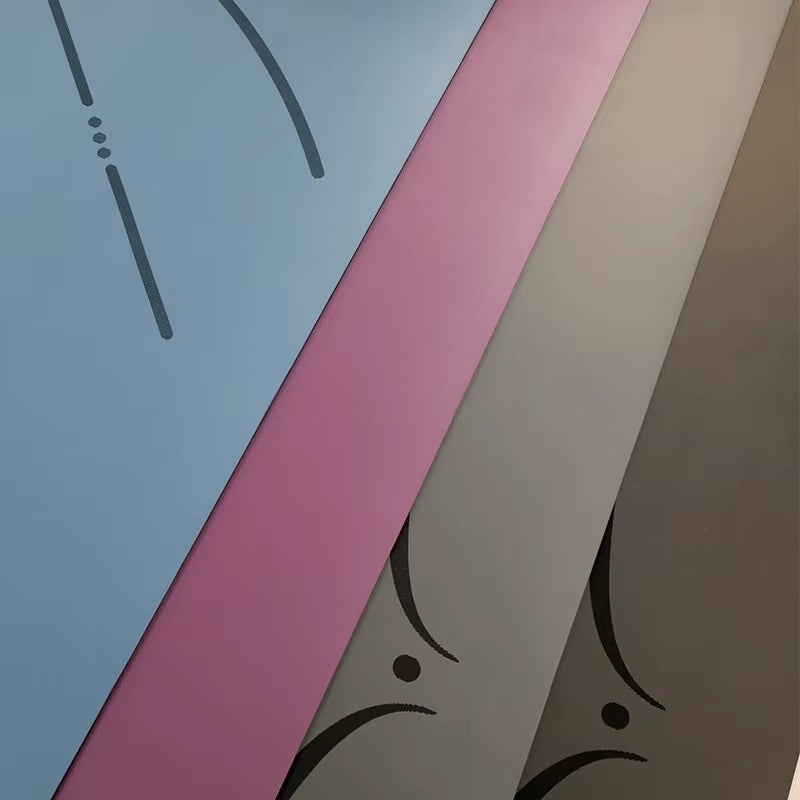 ‌3Mm Thick Natural Rubber Yoga Mat with PU Surface, Non-Slip & Odorless, Custom Logo for Fitness/Pilates ‌