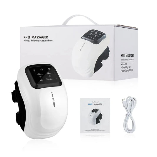 Smart Cordless Knee Massager with Heat and Vibration Air Pressure Relaxing Device for Daily Comfort Muscle Soothing Gift