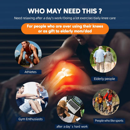 Smart Cordless Knee Massager with Heat and Vibration Air Pressure Relaxing Device for Daily Comfort Muscle Soothing Gift