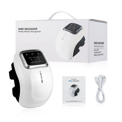 Smart Cordless Knee Massager with Heat and Vibration Air Pressure Relaxing Device for Daily Comfort Muscle Soothing Gift