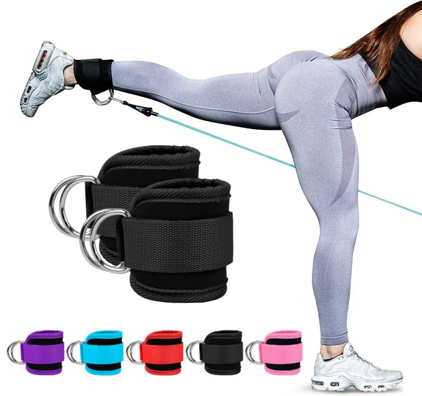 Elevate Your Workout with Double D-Ring Cable Ankle Straps for Ultimate Glute and Leg Strength Training
