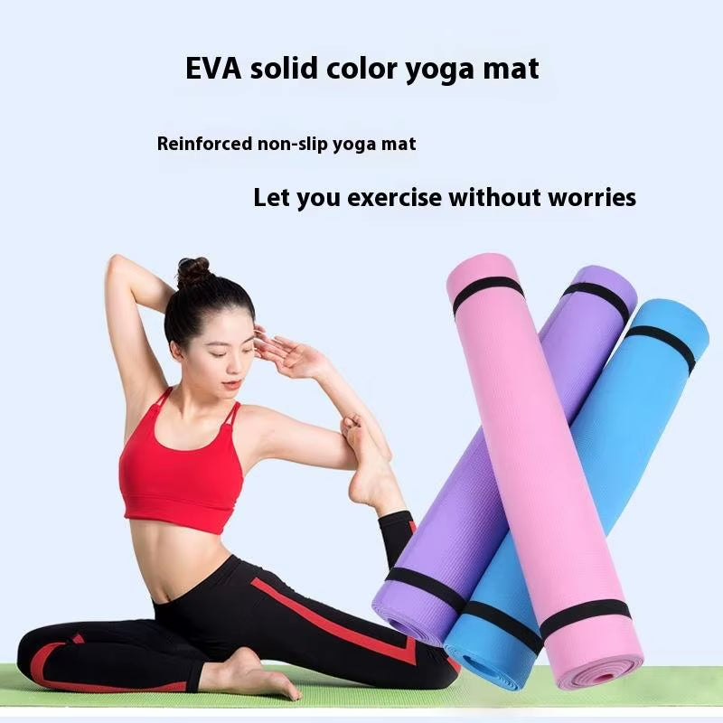 1PC Thick Anti-Skid 3MM EVA Comfort Foam Yoga Mat for Exercise Yoga Pilates Gymnastics