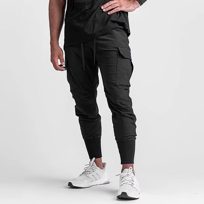 Men'S Quick Drying Gym Running Jogging Pants Joggers Sweatpants Long Trousers Fitness Sport Training Casual Cargo Pants Male