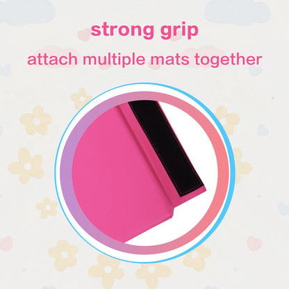 Gymnastics Mat 10'X4'X2" Foldable Tumbling Mats with Carrying Handles Four Fold Thick Exercise Mat for Home Aerobics Stretching Yoga