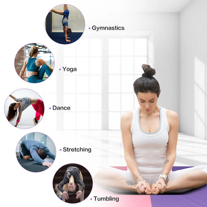 Gymnastics Mat 10'X4'X2" Foldable Tumbling Mats with Carrying Handles Four Fold Thick Exercise Mat for Home Aerobics Stretching Yoga