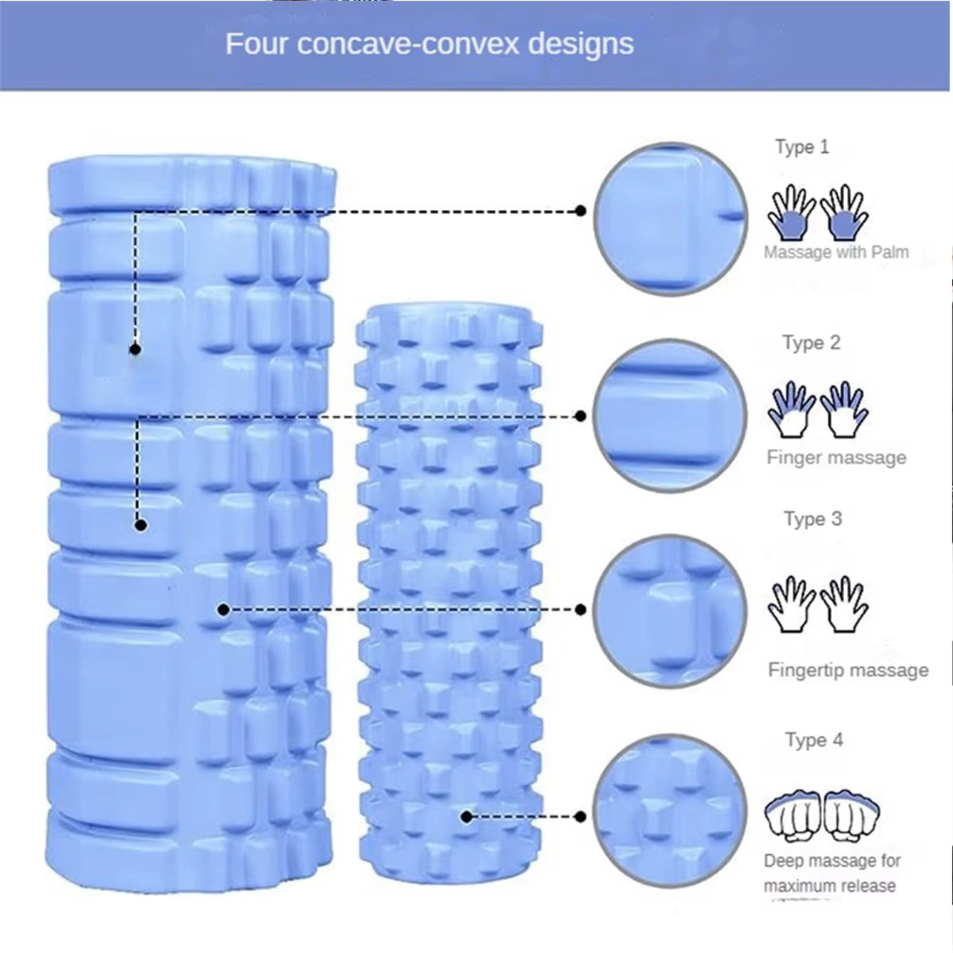 Thin Leg Artifact 33Cm Yoga Column Foam Axis Massage Roller Back Muscle Massagethe Grid Back Training Muscle Relaxation